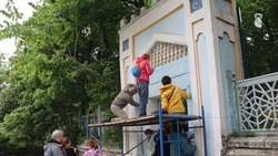 Реставрацию майолики на входе во дворец эмира Бухарского завершили в Железноводске