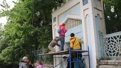 Реставрацию майолики на входе во дворец эмира Бухарского завершили в Железноводске